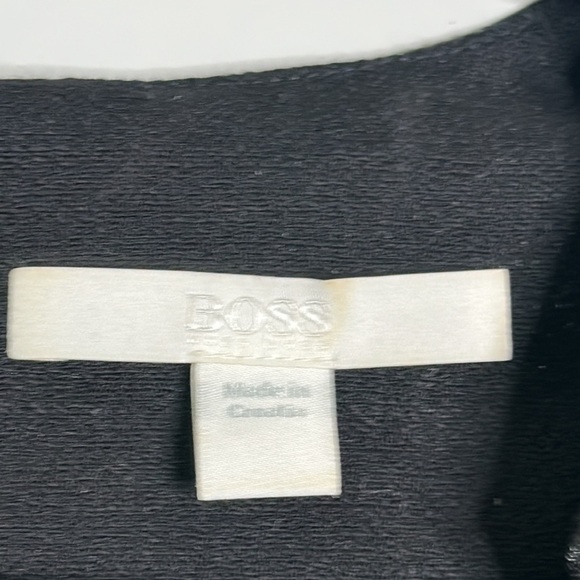 Hugo boss black dark gray sheet dress size M office preppy career - Picture 6 of 10